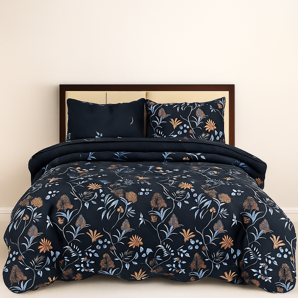 3 Pcs Quilted Bedspread Embossed Comforter Set