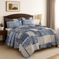3 Pcs Quilted Bedspread Embossed Comforter Set