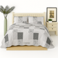 3 Pcs Quilted Bedspread Embossed Comforter Set