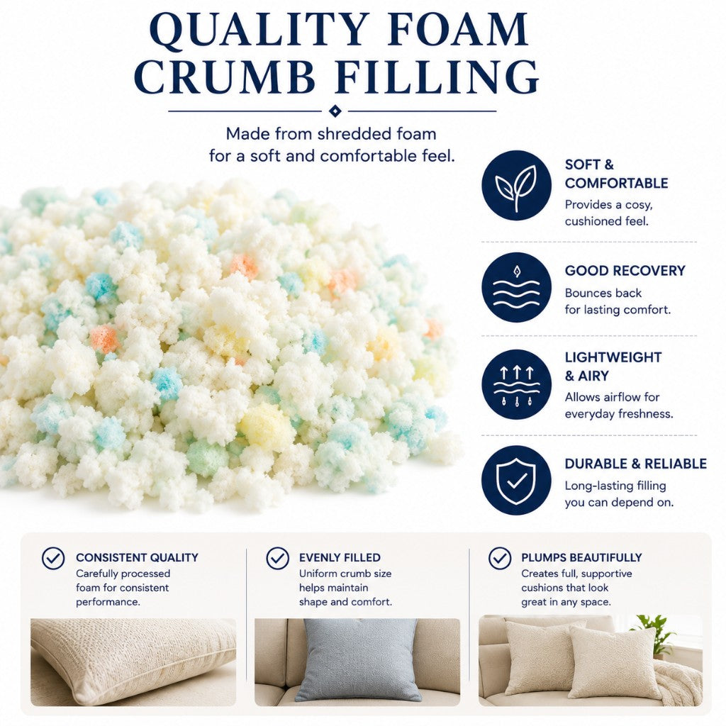 Quality foam crumb filling — soft comfortable good recovery lightweight durable — Luxe & Komfort