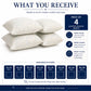 What you receive — pack of 4 scatter cushion inserts ready filled sewn closed — Luxe & Komfort