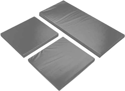 Luxe & Komfort Outdoor Garden 3 Pc Replacement Rattan Furniture Sofa & Chair Cushions Pads [Washable Covers] [Waterproof Fabric]