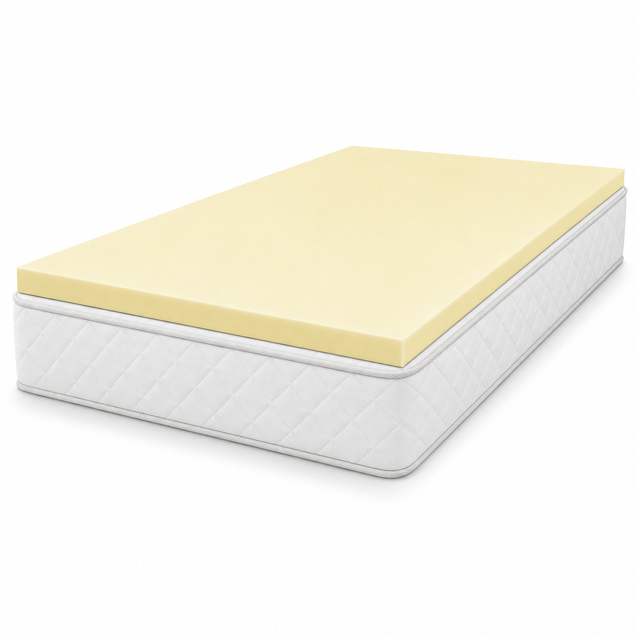 Memory foam mattress topper · 1″ & 2″ · 12 UK sizes — Small - Single (Bunk Bed - 2ft-6 Inch) · 1 Inch