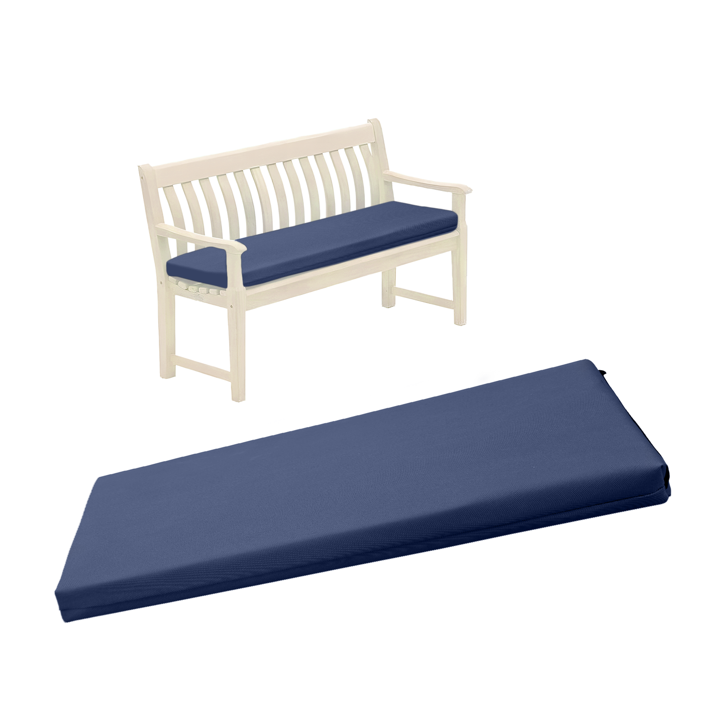 Navy online bench cushion