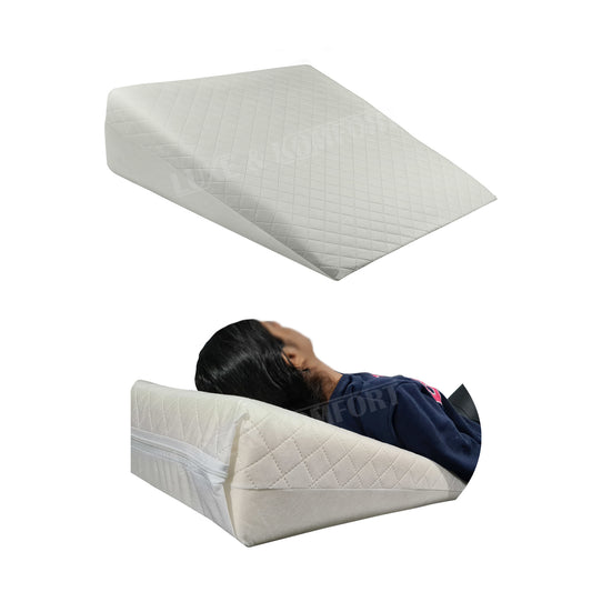 Bed Wedge Pillow, Relief For Acid Reflux (GERD) | Leg Pain | Heart Burn | Pain | Snoring [Memory Foam Topper]