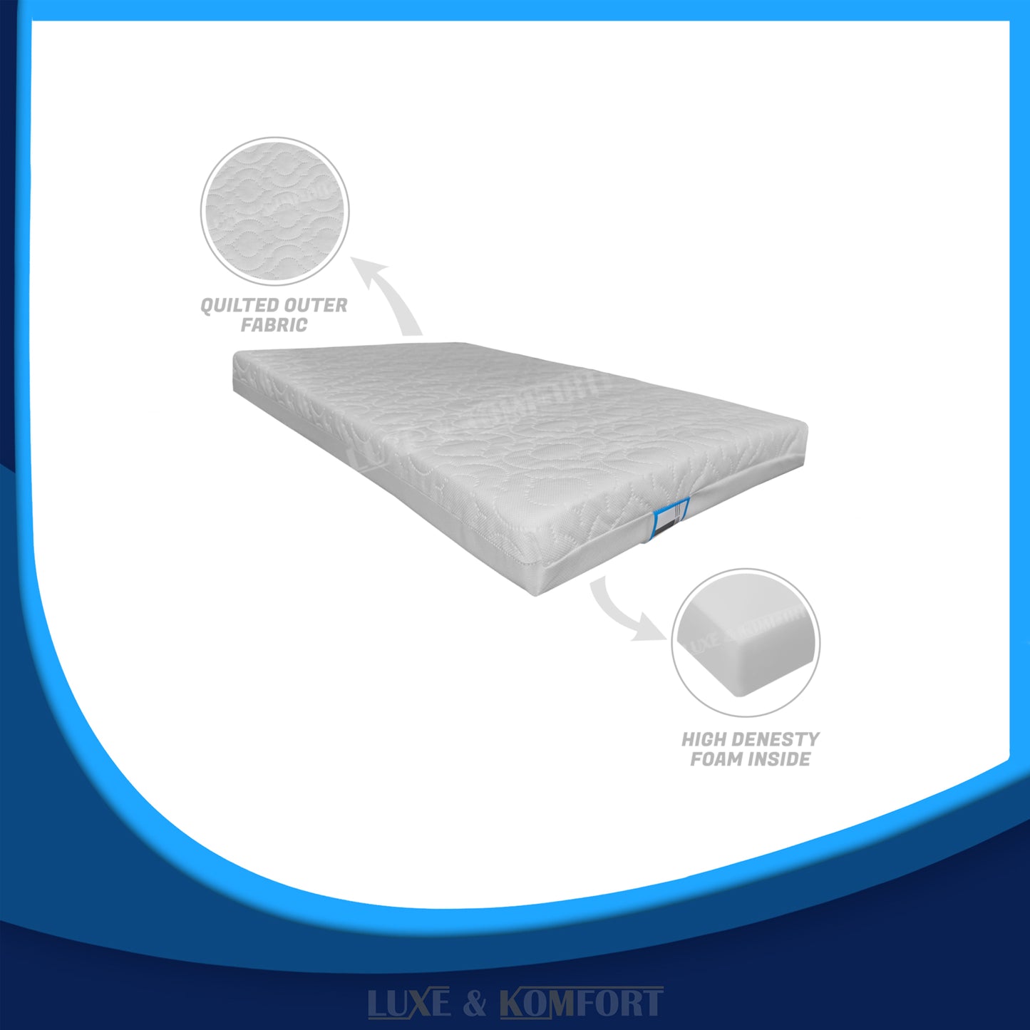 Luxe & Komfort® Soft Cushy Baby Toddler Crib Bed Mattresses [Removable Waterproof Outer Cover]